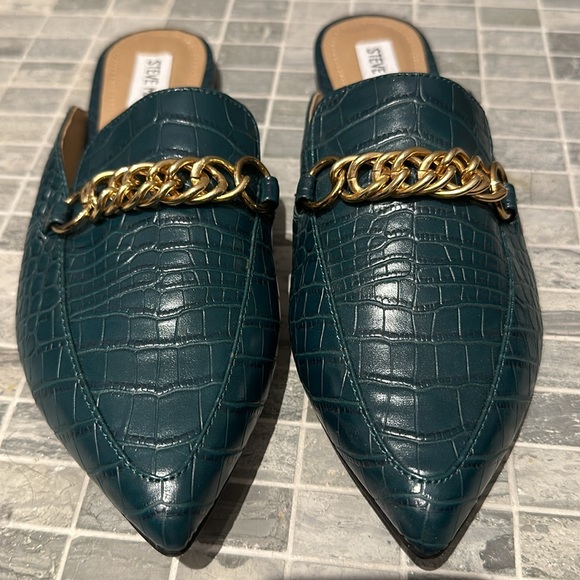 Steve Madden foreseen turquoise crocodile mules - Picture 6 of 8